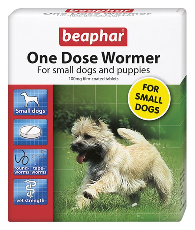 Beaphar One Dose Small Dog Wormer 3tabs